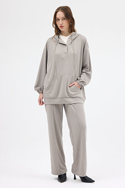 Rays Set pantaloni tunică gri Pocket cu glugă 8105A