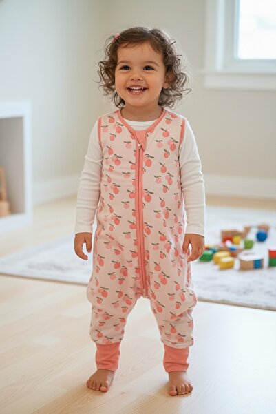 PAMUK HANIM Fiber-Free 1 Tog Footed Girls' and Boys' Zippered, Sleeveless Sle...