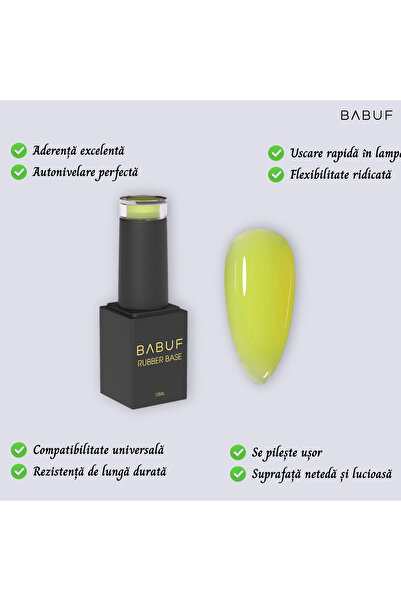 BABUF Baza Rubber Naturala | Glow Lemonade | RB 20 | 15 ml