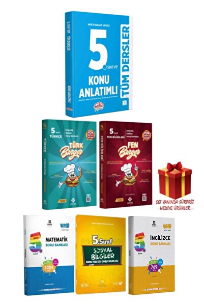 Başka Yayıncılık Başka Yayınları 5. Sınıf Soru Bankası Seti+5. Sınıf Tüm Dersler Konu Anlatım+Hediye