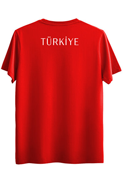 Çapıt Crew Neck 100% Cotton National Team - Turkey Back Printed T-Shirt