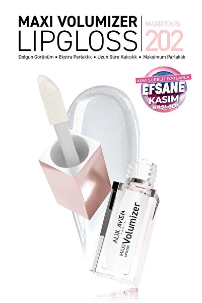 Alix Avien Maxivolumizer Lipgloss 202 - Maxipearl - Kalıcı ve Nemlendirici Ruj - Dolgunlaştırıcı Etki