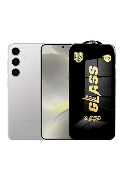 Flippy Tempered Glass Screen Protector for Samsung Galaxy S24+ (0.35 mm, Black Edges, Antistatic)