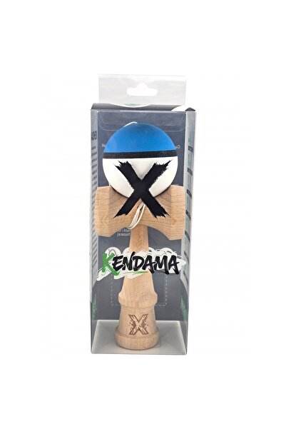 Flippy Kendama X Original, Επαγγελματικό, Flippy, Ξύλινο, Λαβή από καουτσούκ, 18 cm, Μπλε/Λευκό