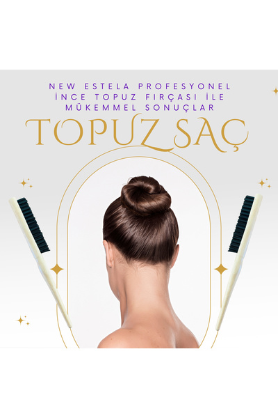 new estela PROFESYONEL İNCE TOPUZ FIRÇASI TPZ1