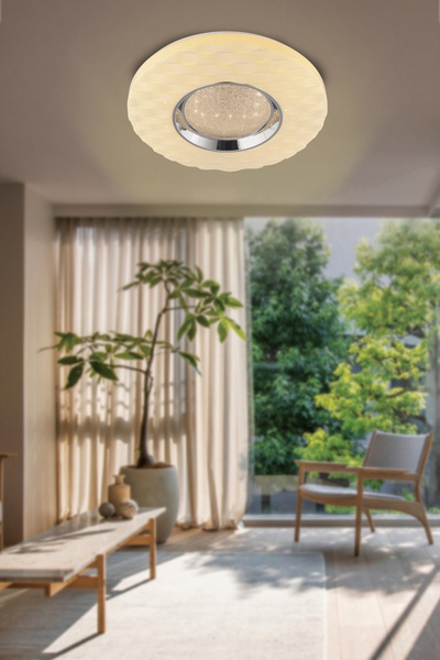 ESSLİGHT Bagel 50 Cm LED Plafonyer Avize 3 Renk Işık Modlu (Beyaz / Sarı / Gün Işığı)