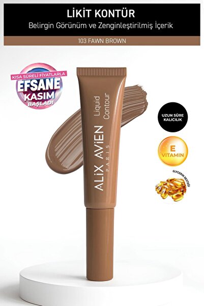 Alix Avien Yaşlanma Karşıtı E Vitaminli Nemlendiren Kremsi Likit Kontür - Liquid Contour 103 Flawn Brown