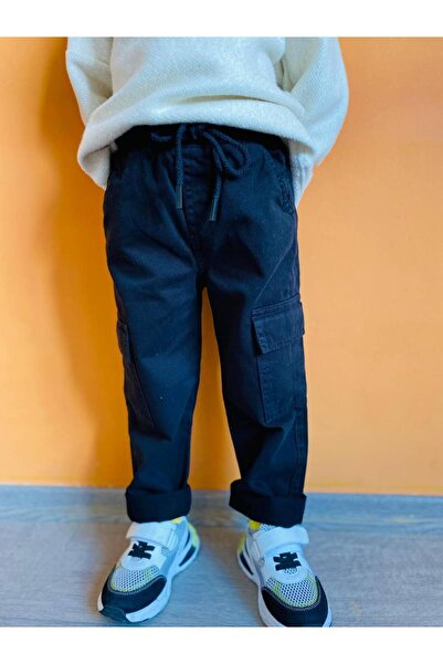 minibambi Erkek Çocuk Beli Lastikli Jogger Pantolon Siyah