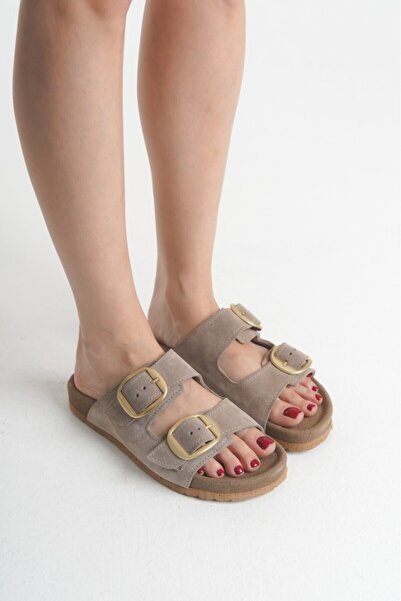 İNNA شبشب فاليريا إينا من الجلد الطبيعي للنساء