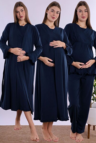 ByLohusa مجموعة الأمومة للحوامل باللون الأزرق الداكن من Effortt