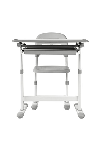Star-Line Novelty C5 children's desk and chair, height adjustable, gray, 66.4 x 76 x 47.4 cm
