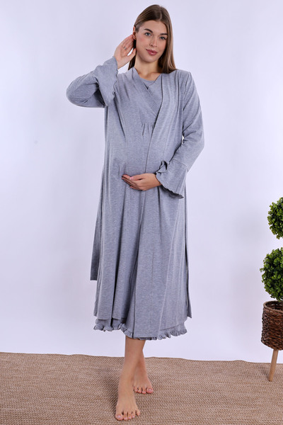 ByLohusa Effortt Gray Pregnant Maternity Set