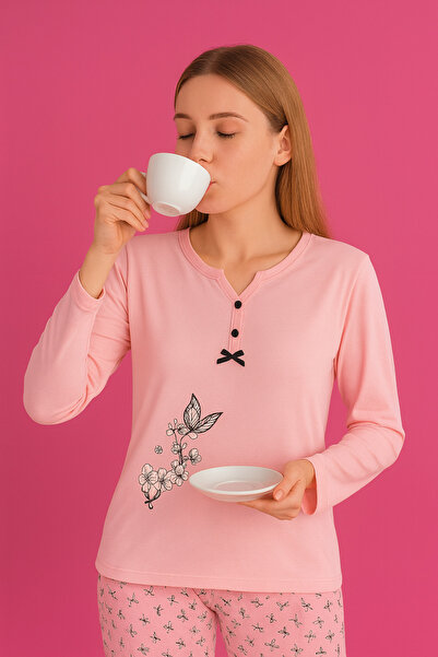 rindahomewear Women's Vikon Long Sleeve Pajama Set