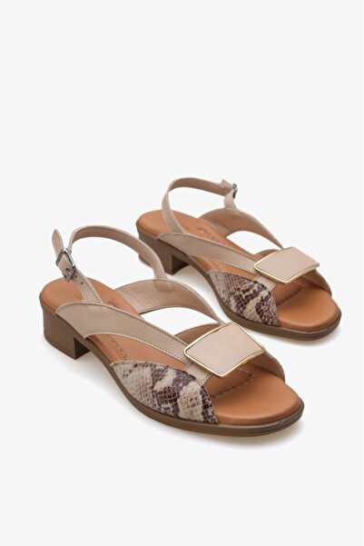 İNNA Atrice İnna Women's Genuine Leather Wedge Sandals