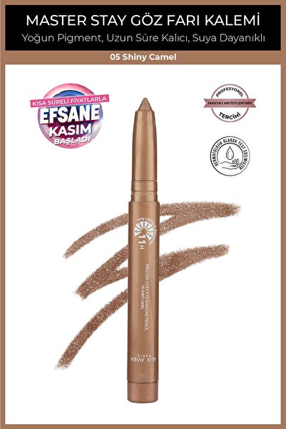 Alix Avien Suya Dayanıklı 11 Saat Kalıcı Yoğun Pigmentli Kremsi Göz Kalem Farı - Master Stay 05 Shiny Camel