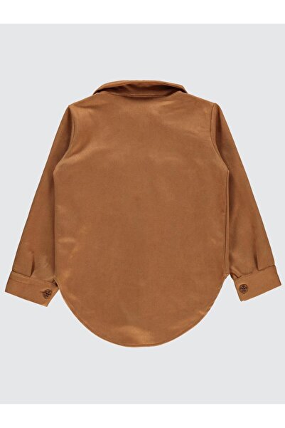 Civil Girls Large Pocket 6-9 Years Old Shirt - Beige 9-10 Years Old