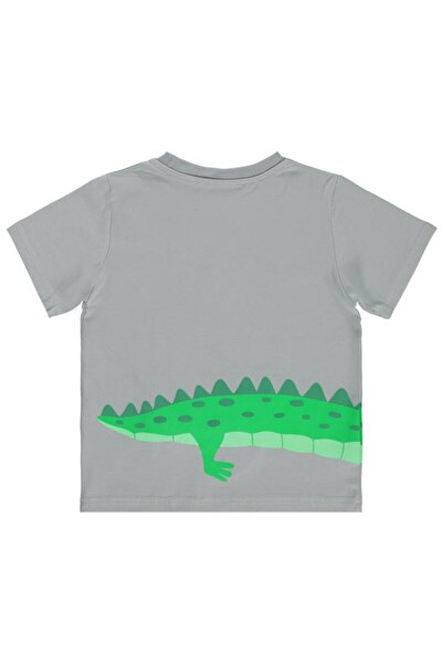 Civil Girls Civil Boys Crocodile Printed 2-5 Years Old T-Shirt - Gray4-5 Years Old