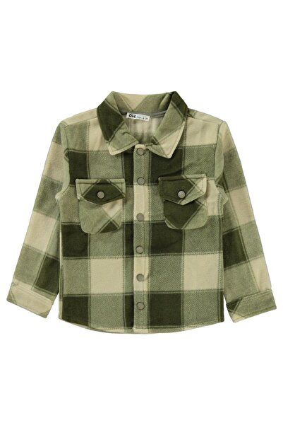 Civil Boys Plaid Shirt for Ages 6-9 - Khaki for Ages 8-9