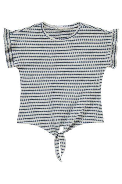 Civil Girls Tricou 3D Jacquard pentru copii 6-9 ani - Albastru 8-9 ani