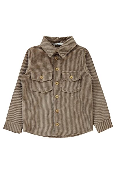 Civil Boys قميص بجيبين مزدوجين لعمر 10-13 سنة - بني لعمر 10-11 سنة