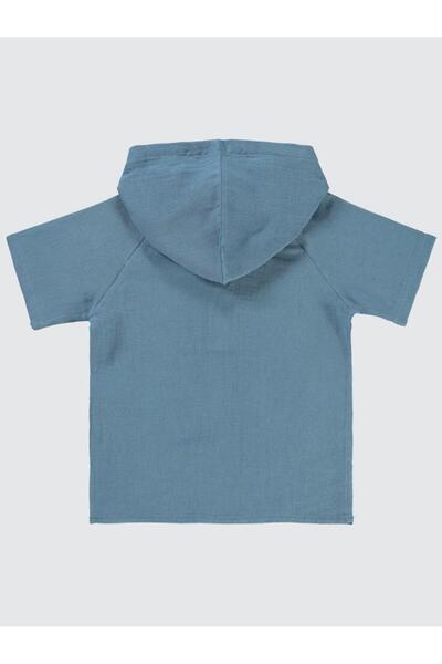 Civil Boys قميص بقلنسوة وفتحة أمامية للأعمار من 6 إلى 9 سنوات - أزرق للأعمار ...