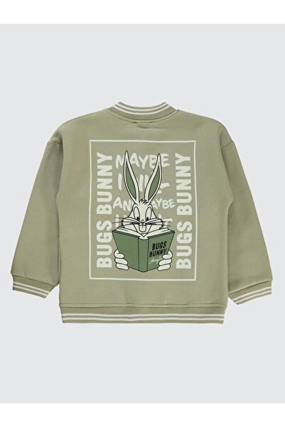BUGS BUNNY كارديجان رمادي مستمر للفتيات من سن 10 إلى 13 عامًا