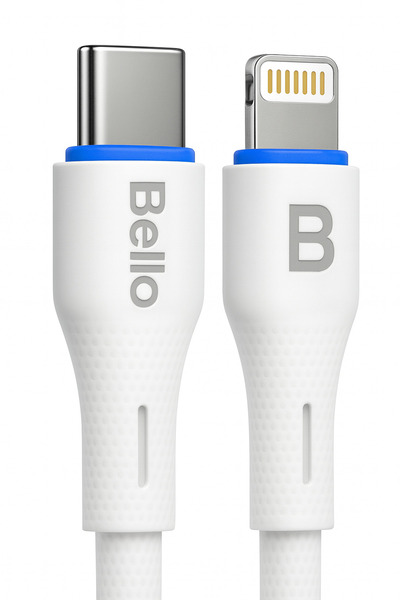 Tech&bello accessories Type-c Lightning Beyaz Hızlı Şarj Data Kablosu 1.2m Ba-01