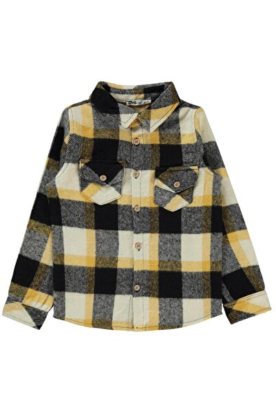 Civil Boys قميص منقوش بجيب مزدوج للأعمار من 6 إلى 9 سنوات - بني للأعمار من 8 ...