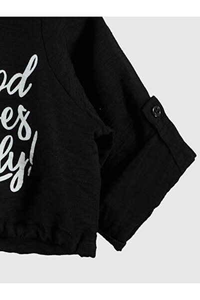 Civil Girls Good Vibes Only Printed 6-9 Years Old Shirt - Black 6-7 Years