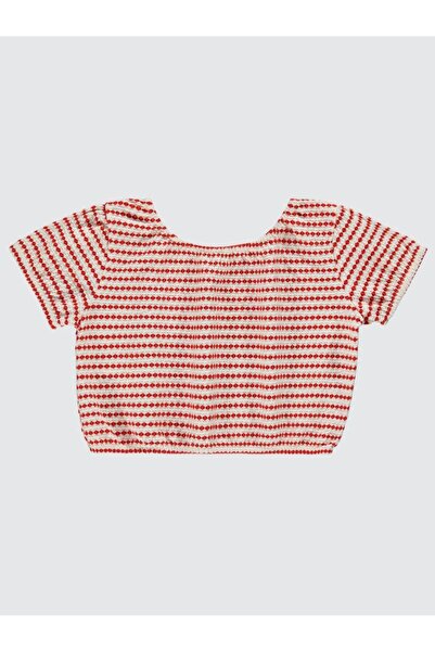 Civil Girls 3D Jacquard 10-13 Years Old T-Shirt - Red 13-14 Years Old