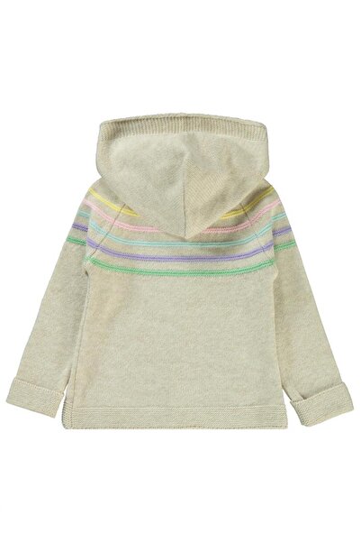 Civil Girls Colorful Striped Cardigan for Ages 2-5 - Beige4-5 Years