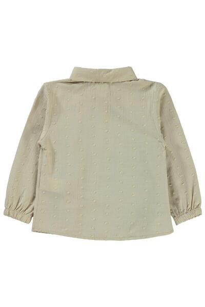 Civil Girls Floral Embroidered Shirt for Ages 2-5 - Beige 3-4 Years