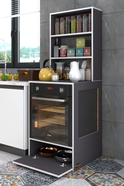 Kenzlife Ankastre Fırın Dolabı Bengisu Byz 165*60*56 Mutfak Kapaklı