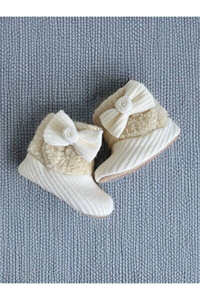 Papulin Kız Bebek Patik - Krem