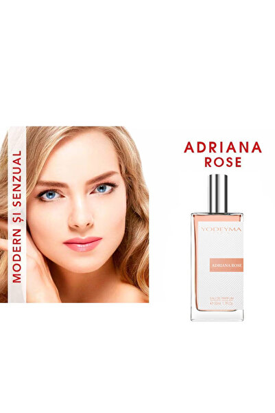 Yodeyma Adriana Rose Eau de Parfum for Women, Bergamot, Rose, Vanilla Notes, 50ml