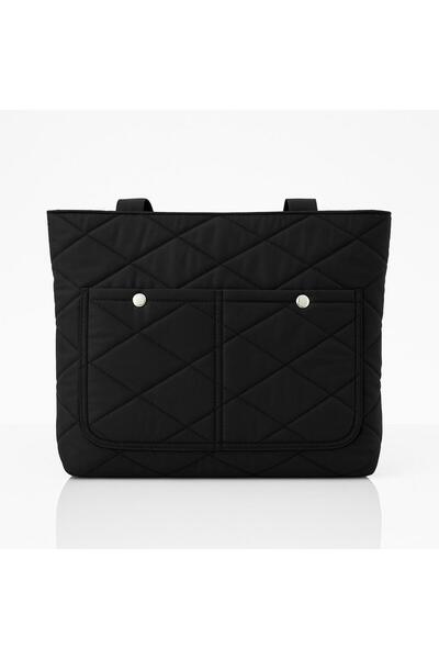 AVCA Puf Kumaş Kabartmalı Kapitone Shopper Omuz Çanta Şişme Tote Paraşüt Kumaş Kol Çanta Büyük