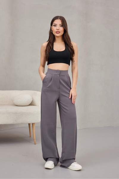 alanora Kadın Likralı Salaş Geniş Paça Palazzo Pantolon