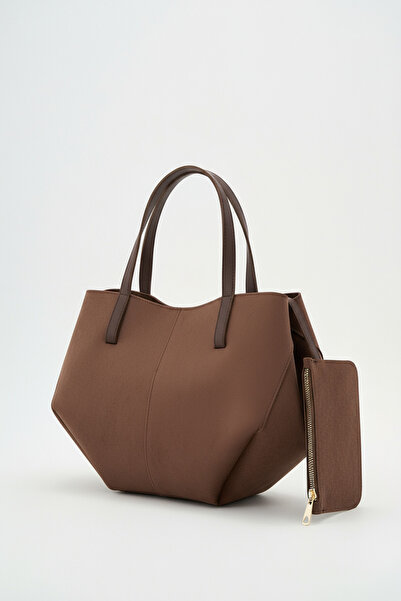 KISCHE Women's Cyme Mini Pinterest Bag Suede Brown Handbag