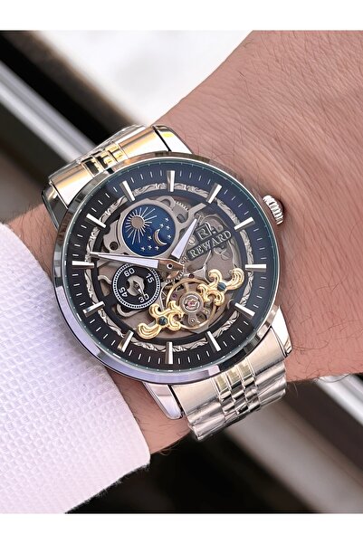 Reward Fully Automatic Steel Band Moonlight Dial 5 Atm Water Resistant Men's Wristwatch Ea.145863