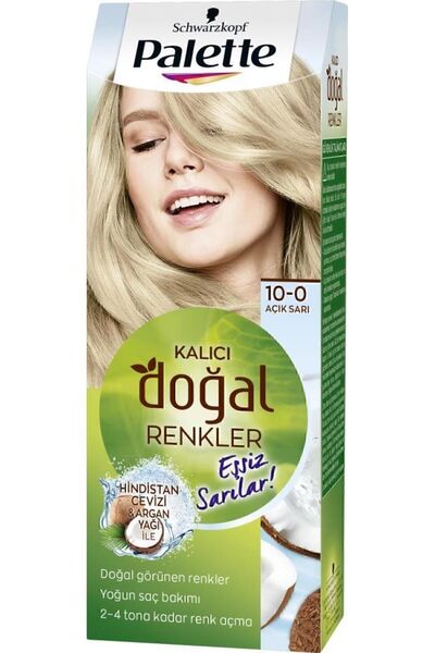 Palette Kalıcı Doğal Renkler 10-0 Açık Sarı X 2 Adet