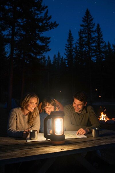 VOLEMİ Güneş Enerjili Şarjlı Kamp Lambası | V-003 (3 W + 15 W) Uzun Menzilli Acil Durum Feneri