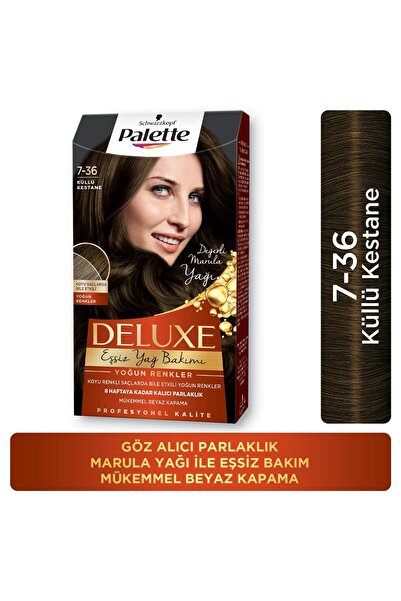 Palette Deluxe 7-36 Küllü Kestane Zengin Yağ Bakımı Kit Saç Boyası Bakım Maskesi