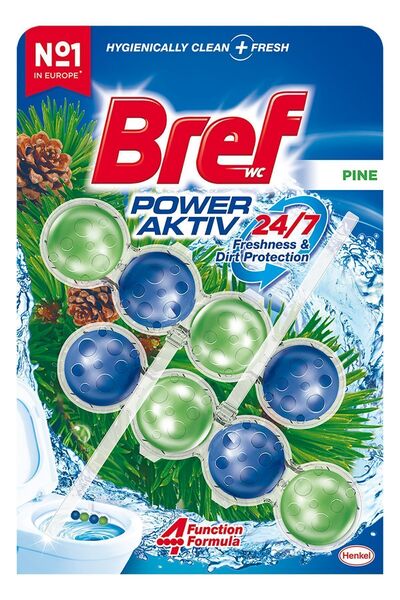 Bref Wc Power Aktiv Duopack Katı Tuvalet Bloğu 3 Çam 2 Okyanus, 5 X 2'li Paket