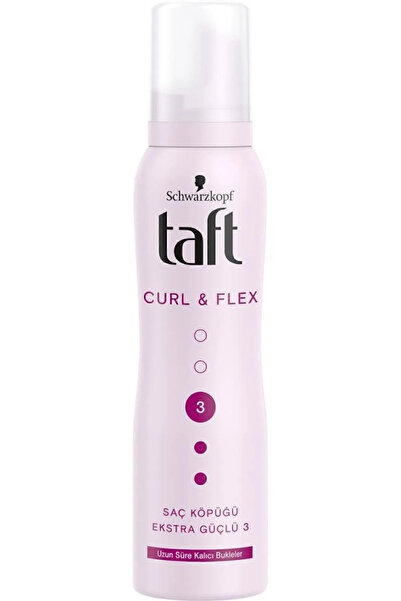 Taft Curl & Flex Saç Köpüğü 150ml - Belirgin Bukleler İçin