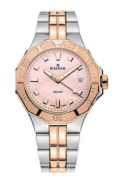 Edox Ceas de damă Edox 53020-357RM-ROR, Cuarț, 38mm, 20ATM