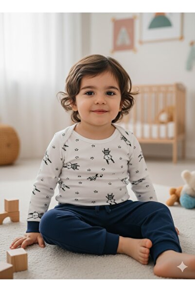 Şimo Butik ملابس داخلية للأطفال البنات والأولاد بأكمام طويلة مصنوعة من القطن ...