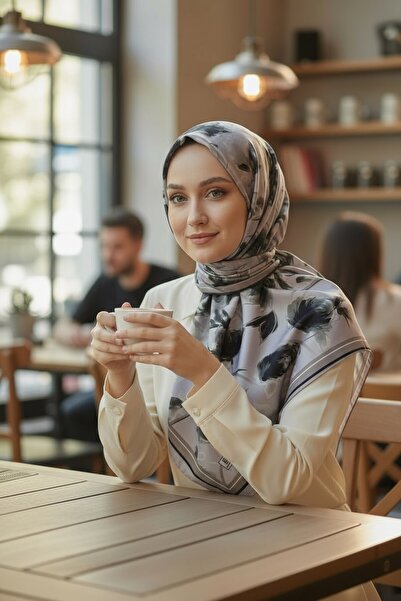 Onur Φουλάρι - Το πιο μοντέρνο φουλάρι Μαλακό εποχιακό ύφασμα με μοτίβο τριαντάφυλλο Μόδα κατάστημα μόδας