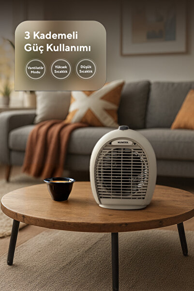 KUMTEL Fanlı Isıtıcı 2000 W Lx-6331 Bej