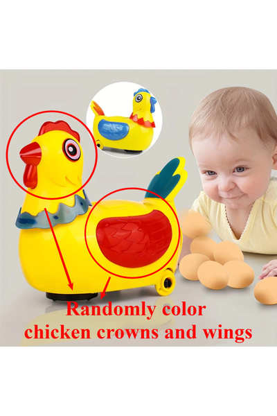 Choice دمية دجاجة بيضاء كهربائية تضع بيضًا مع موسيقى صوتية تتحدث وتمشي وتغني ...