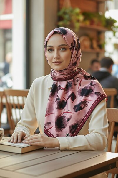 Onur Eșarfă - Eșarfă de top Trending Soft Seasonal Fabric Rose Pattern Magazin de modă Produs de modă